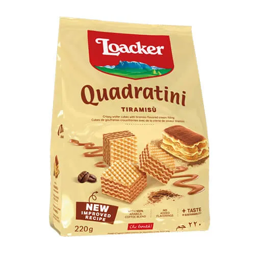 Loacker Quadratini Tiramisu Wafer 110G